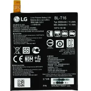 باتری موبایل مدل BL-T16 با ظرفیت 3000mAh مناسب برای گوشی موبایل ال جی G Flex 2 میباشد برای سفارش با شماره 09126439322 تماس بگیرید