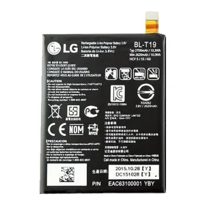 باتری گوشی مدل BL-T19 ظرفیت 2700 میلی آمپر ساعت مناسب برای گوشی ال جی Google Nexus X5 میباشد برای سفارش با شماره 09126439322 تماس بگیرید