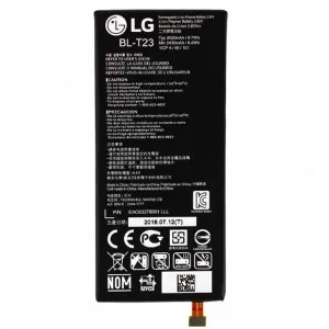 باتری موبایل مدل BL-T23 ظرفیت 2520 میلی آمپر ساعت مناسب برای گوشی ال جی X camمیباشد برای سفارش با شماره 09126439322 تماس بگیرید