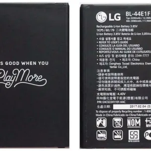 باتری موبایل مدل BL-44E1F ظرفیت 3080 مناسب برای گوشی موبایل ال جی V20 میباشد برای سفارش با شماره 09126439322 تماس بگیرید