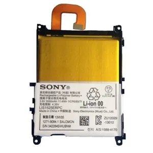 باتری موبایل مدل LIS1525ERPC ظرفیت 3000 مناسب برای گوشی موبایل سونی Z1 میباشد برای سفارش با شماره 09126439322 تماس بگیرید