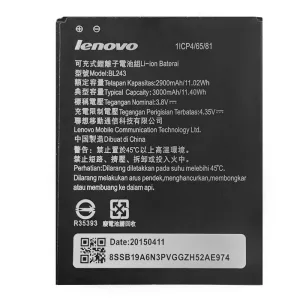 باتری موبایل لنوو مدل BL243 با ظرفیت 2900mAh مناسب برای گوشی های موبایل لنوو A7000 میباشد برای سفارش با شماره 09126439322 تماس بگیرید